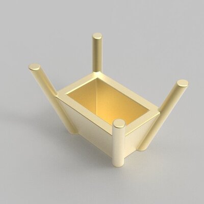 Fassung Griff Zarge eckig